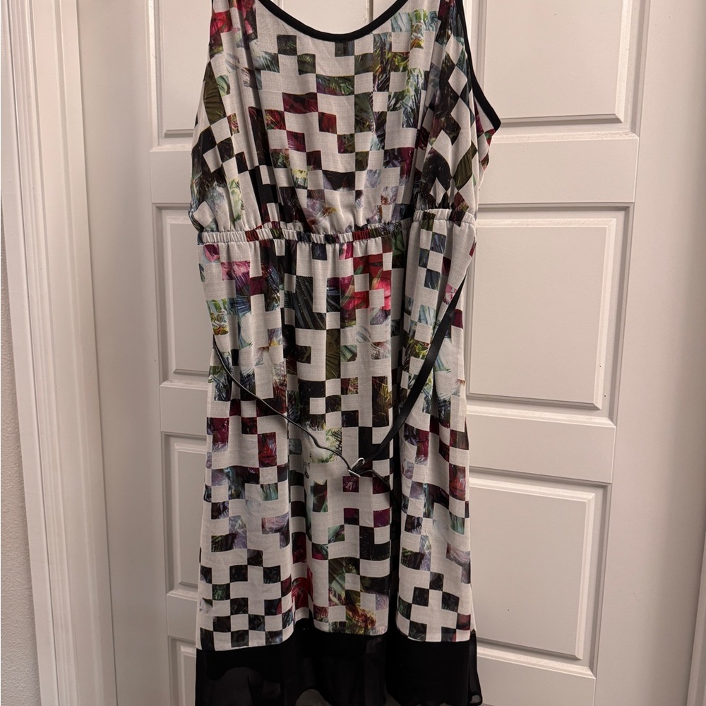 Lane Bryant Multicolor Checkered Midi Dress